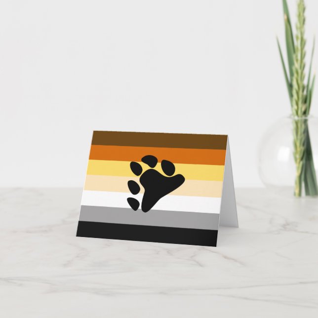 Bärenflagge mit Paw Dankeskarte (Vorderseite)