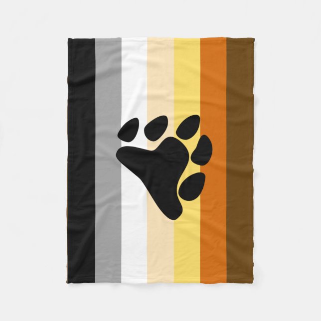 Bärenflagge mit Paw Fleecedecke (Vorderseite)