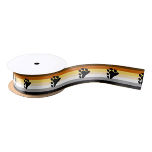 Bärenflagge mit Paw Satinband