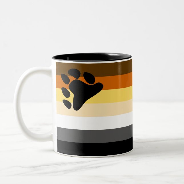 Bärenflagge Zweifarbige Tasse (Links)