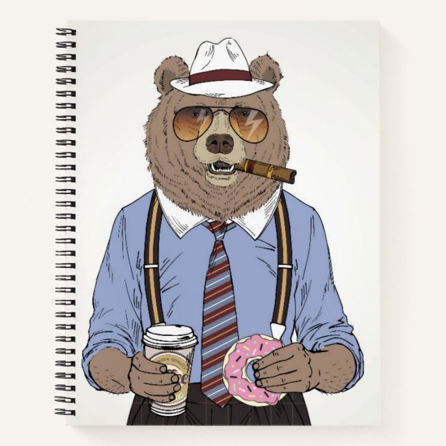 Bärenfrühstück Notizbuch (Vorderseite)