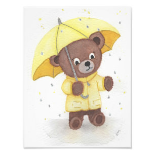 Bärenfuß im Regen Fotodruck