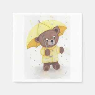 Bärenfuß im Regen Serviette
