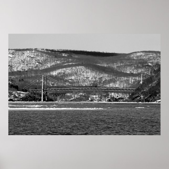 Bärengebirgsbrücke B/W Poster (Vorne)