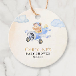 Bärengeschlecht muss mit einer neutralen Babydusch Geschenkanhänger