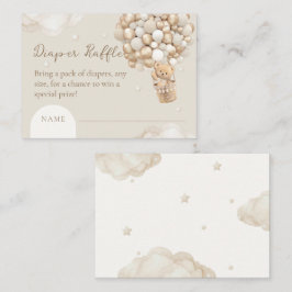 Bärengeschlecht-Neutral-Baby-Duschdusche-Windeln-R Begleitkarte