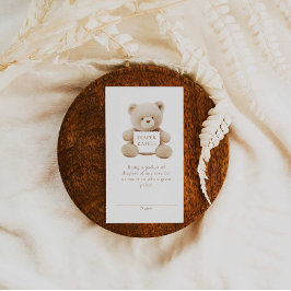 Bärengeschlecht - neutrales Windelkreuz Begleitkarte