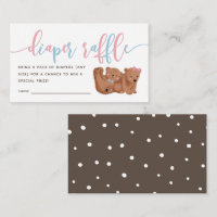 Bärengeschlecht offenbart Windeln Raffle Ticket