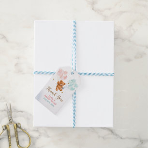 Bärengeschlecht zeigt Rosa und Blau Geschenkanhänger
