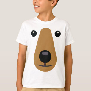Bärengesicht Niedlich leicht Halloween Kostüm Kind T-Shirt