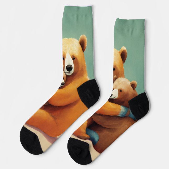 Bärengestaltung Socken (Linkes Detail)