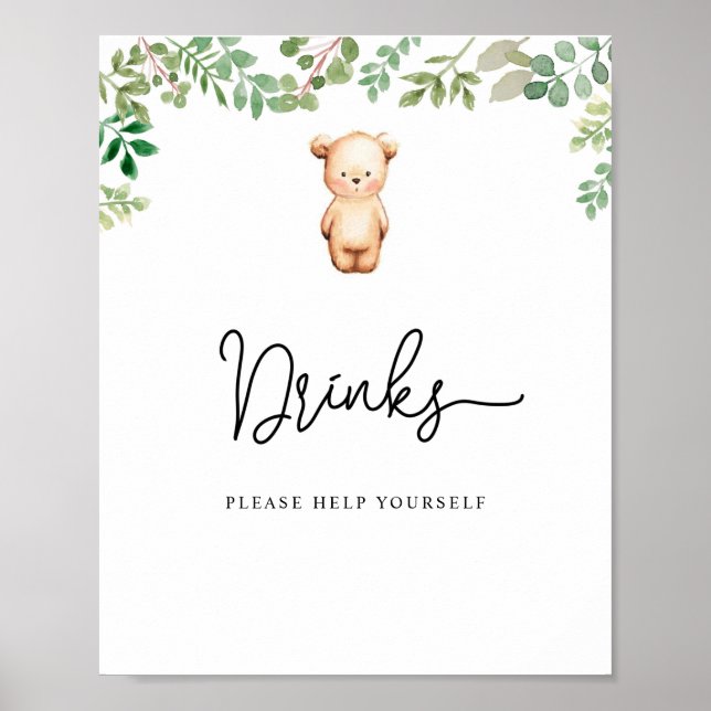 Bärengetränke helfen dir poster (Vorne)