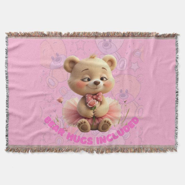 Bärenhugs inbegriffen - süßer Tutu-Bär Decke (Vorderseite)