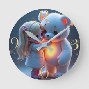 Bärenhugs Runde Wanduhr