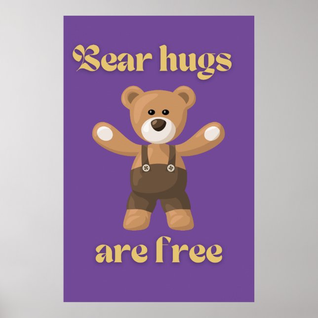 Bärenhugs sind gratis poster (Vorne)