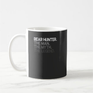 Bärenjäger jagen auf der Menschenlegende Kaffeetasse