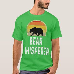 Bärenjäger spendet Funny Bear Whisperer Jagd Rück T-Shirt
