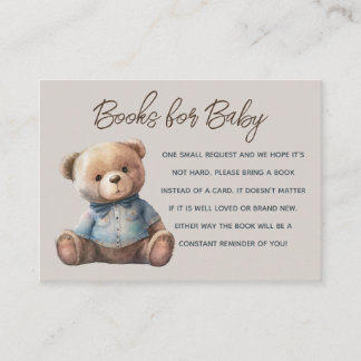 Bärenjunge Babydusche Anfrage Begleitkarte