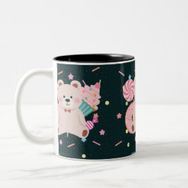 Bärenkaffee-Tasse Zweifarbige Tasse