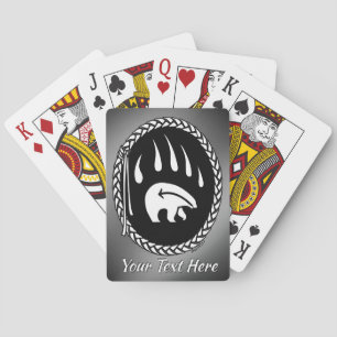 Bärenkarte Maßgeschneiderte Tribal Bär Spielkarten