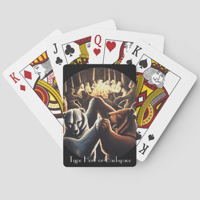 Bärenkarten Personalisiert Bären spielen Karten Spielkarten (Rückseite)