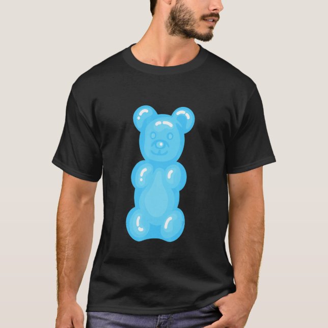 Bärenkinder Light Blue Gummy Bären T-Shirt (Vorderseite)