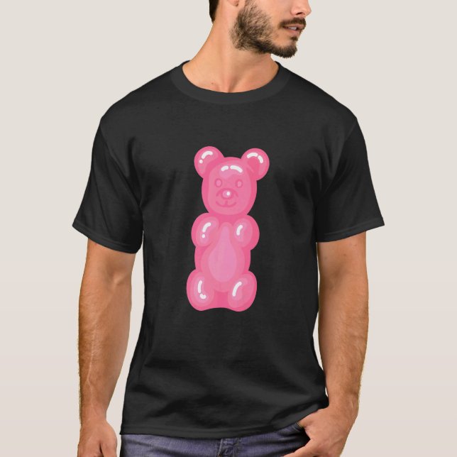 Bärenkinder rosa Gummibär T-Shirt (Vorderseite)