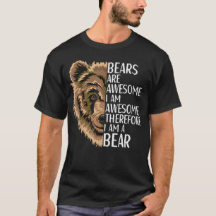 Bärenkleidung Grizzly Wildtier Tier T-Shirt