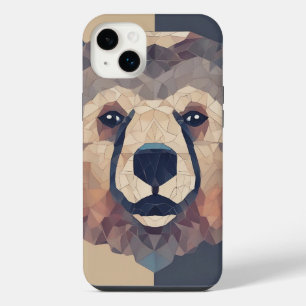 Bärenkopf im Low-Poly-Design iPhone 14 Plus Hülle