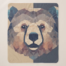 Bärenkopf Low Poly Design Sherpadecke