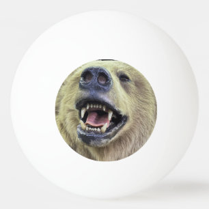 Bärenkopfgestaltung mit Lächeln Tischtennisball