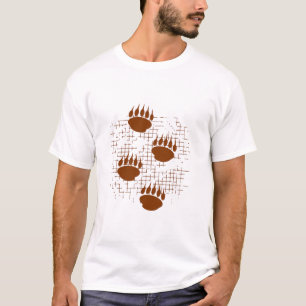 Bärenkraut-Drucke auf geschwächten Hintergrund T-Shirt