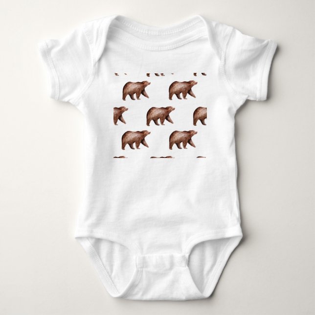 Bärenküche: Wasserfarbenmuster Baby Strampler (Vorderseite)