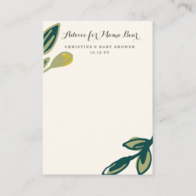 Bärenkuppe | Mommy Advice Cards Hinweiskarte (Vorderseite)