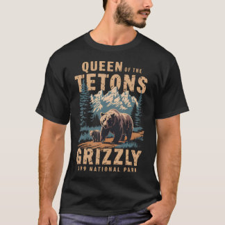 Bärenliebhaber Königin der Tetons Grizzly 399 Nati T-Shirt