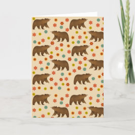 Bärenmuster Dankeskarte