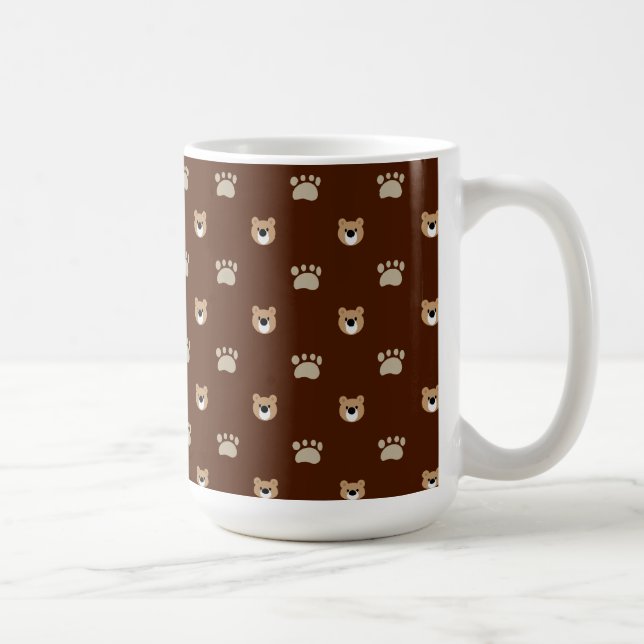 Bärenmuster Kaffeetasse (Rechts)