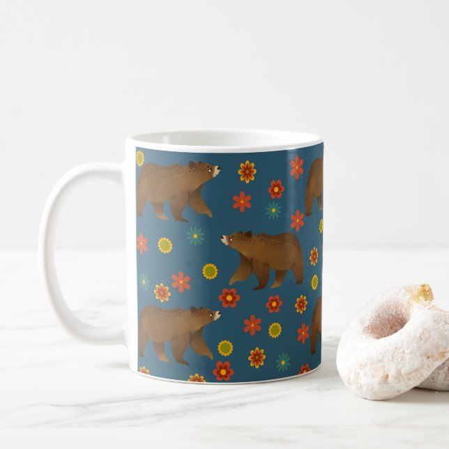 Bärenmuster Kaffeetasse (Mit Donut)
