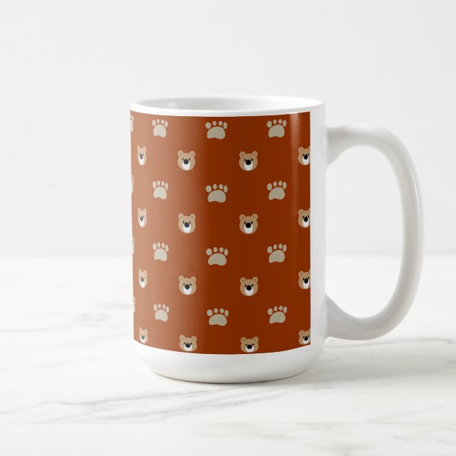 Bärenmuster Kaffeetasse (Rechts)