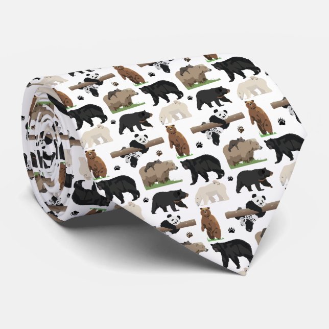 Bärenmuster Krawatte (Gerollt)