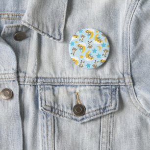 Bärenmuster, Niedliche Bären, Teddybären, Sterne Button