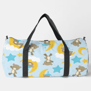 Bärenmuster, Niedliche Bären, Teddybären, Sterne Duffle Bag