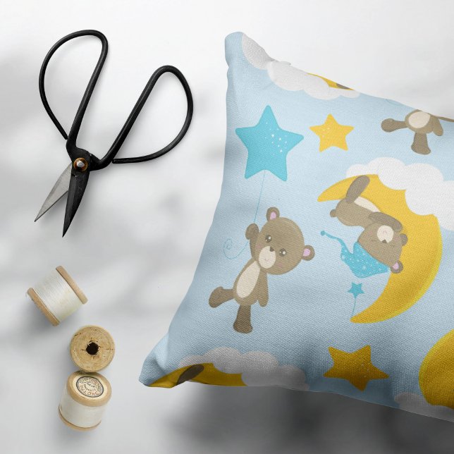 Bärenmuster, Niedliche Bären, Teddybären, Sterne Kissenbezug (Von Creator hochgeladen)