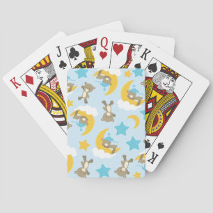 Bärenmuster, Niedliche Bären, Teddybären, Sterne Spielkarten