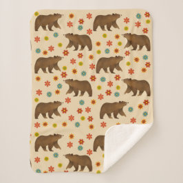 Bärenmuster Sherpadecke