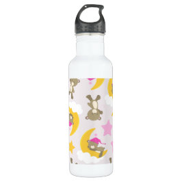 Bärenmuster, Teddybären, Niedliche Bären, Sterne Edelstahlflasche
