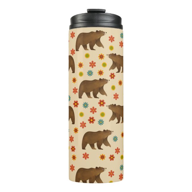 Bärenmuster Thermosbecher (Vorderseite)