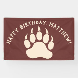 Bärenpaw-Benutzerdefinierte Nachricht Burgund und  Banner