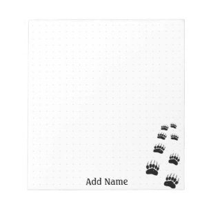 Bärenpaw Print Custom Dot Grid Notizblock