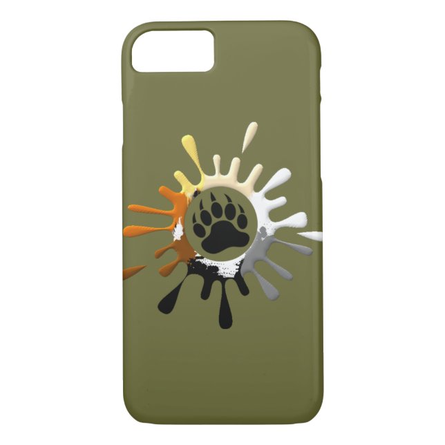 Bärenpaw Splash Bärenfarben Case-Mate iPhone Hülle (Rückseite)